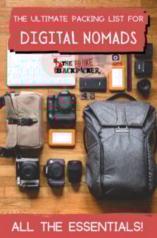 Digital Nomad Packing List Pinterest Image