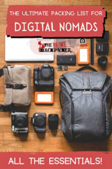 Digital Nomad Packing List Pinterest Image