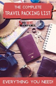 Travel Packing List Pinterest Image
