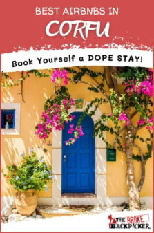 Airbnbs in Corfu Pinterest Image