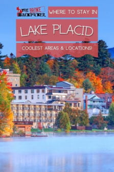Where to Stay in Lake Placid Pinterest Image