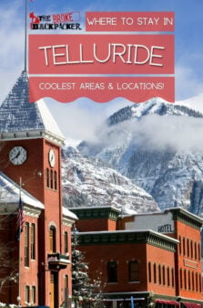 Where to Stay in Telluride Pinterest Image