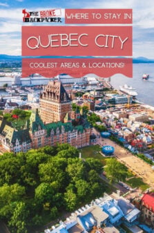 Where to Stay Quebec City Pinterest Image