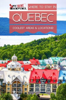 Where to Stay in Quebec Pinterest Image