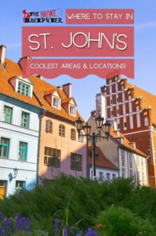 Where to Stay in St Johns Pinterest Image