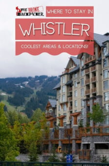 Where to Stay in Whistler Pinterest Image
