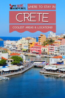 Where to Stay in Crete Pinterest Image