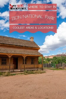 Where to Stay in Zion National Park Pinterest Image