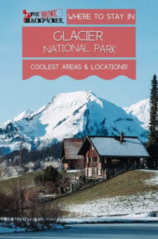 Where to Stay in Glacier National Park Pinterest Image