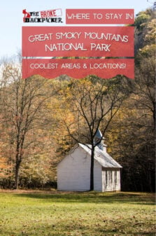 Where to Stay in Great Smoky Mountain National Park Pinterest Image