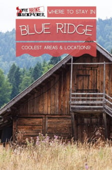 Where to Stay in Blue Ridge Pinterest Image
