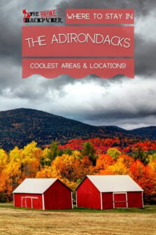 Where to Stay in The Adirondacks Pinterest Image