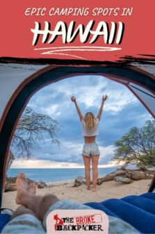 Camping In Hawaii Pinterest Image