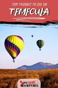 Things to do in Temecula Pinterest Image