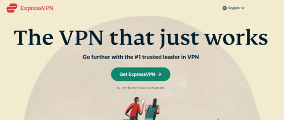 screenshot of expressvpn website