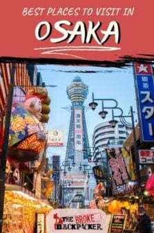 Places to Visit in Osaka Pinterest Image
