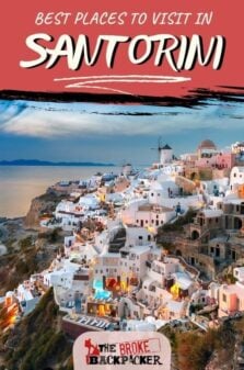 santorini greece best places to visit Places to Visit in Santorini Pinterest Image