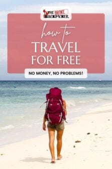 How to Travel for Free Pinterest Image