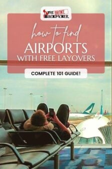 Airports with free layover Pinterest Image