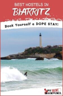 Best Hostels in Biarritz Pinterest Image