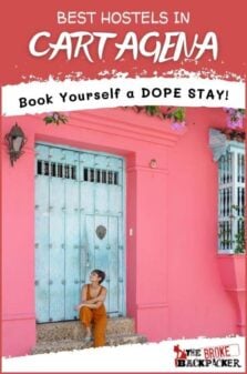 Best Hostels in Cartagena Pinterest Image