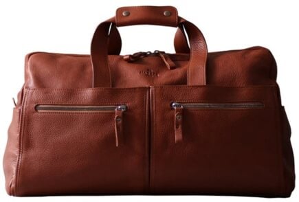 Harber London Leather Weekender Bag