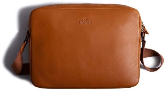 Harber London Leather Messenger Bag for MacBook