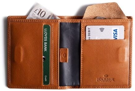 Harber London Leather Bifold Wallet with RFID Protection