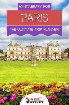 Paris Itinerary Pinterest Image