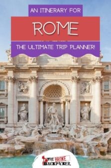 Rome Itinerary Pinterest Image