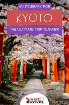 Kyoto Itinerary Pinterest Image