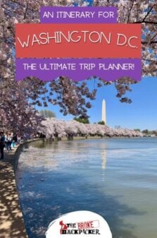 Washington Dc Itinerary Pinterest Image