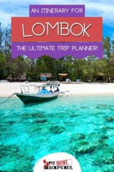 Lombok Itinerary Pinterest Image