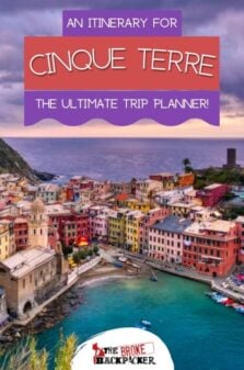 Cinque Terre Itinerary Pinterest Image