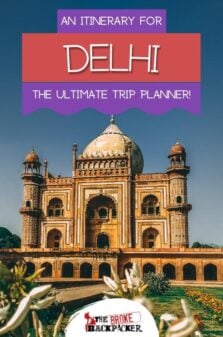 Delhi Itinerary Pinterest Image