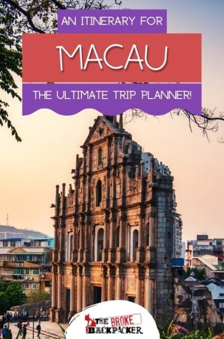 macau city tour itinerary