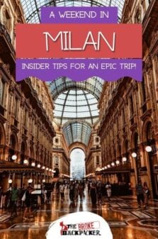 Weekend in Milan Pinterest Image