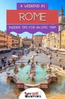 Weekend in Rome Pinterest Image