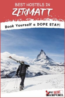 Best Hostels in Zermatt Pinterest Image