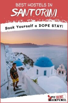 Best Hostels in Santorini Pinterest Image