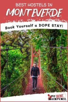 Best Hostels in Monteverde Pinterest Image