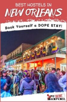 Best Hostels in New Orleans Pinterest Image