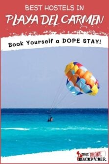 Best Hostels in Playa Del Carmen Pinterest Image