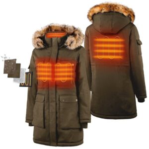 Ororo Womens Thermolite Heated Parka