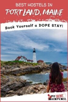 Best Hostels in Portland, Maine Pinterest Image