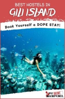 Best Hostels in Gili Islands Pinterest Image