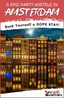 Party Hostels in Amsterdam Pinterest Image