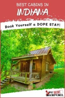 best Cabins Indiana Pinterest Image