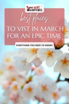 Places to Visit in March Pinterest Image