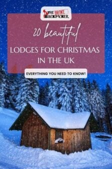 Lodges for Christmas in UK Pinterest Image